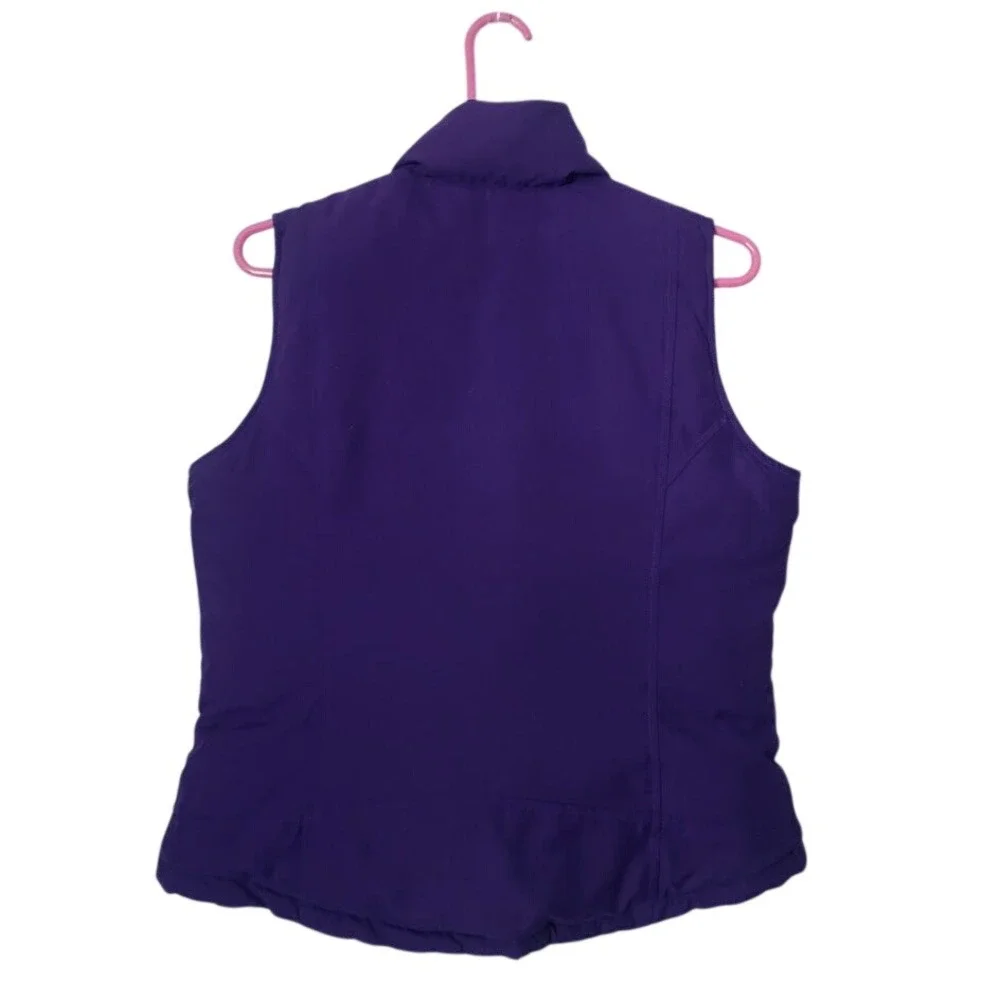 LAUREN RALPH LAUREN Reversible Vest Purple Black Quilted Puffer Jacket Gorpcore